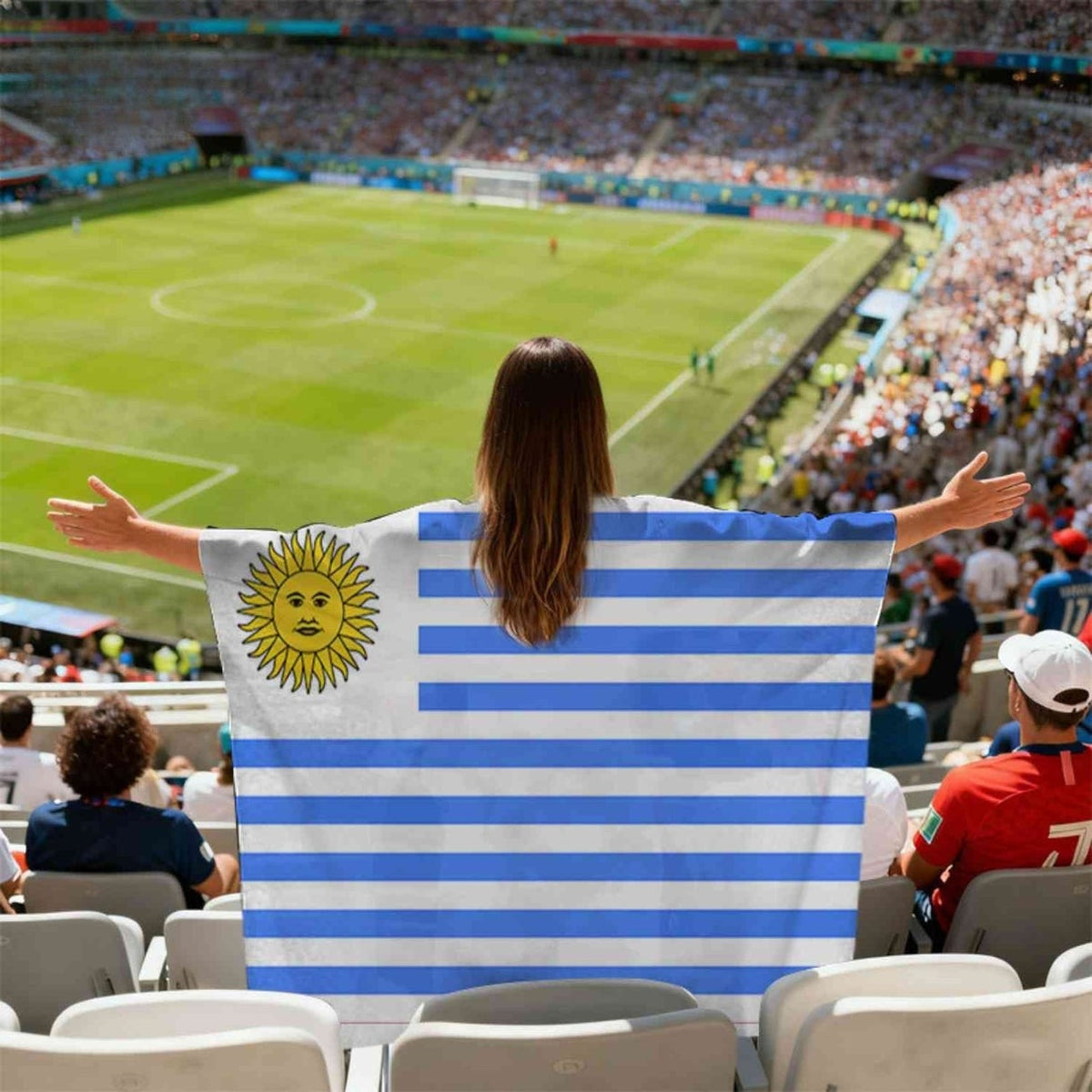World Cup Flag Lightweight Supporter Cape for Fans